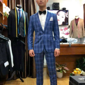 Bộ Suit Xanh Kẻ Ô Nổi Bật