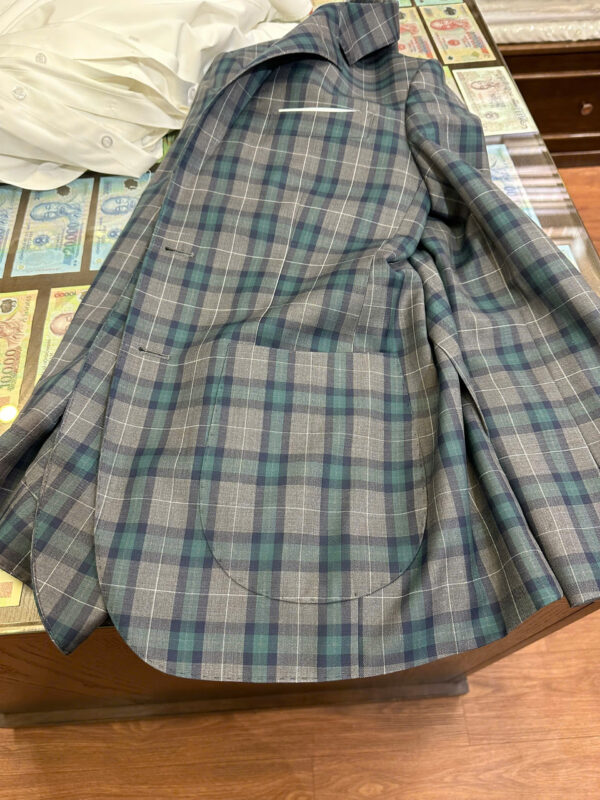 áo Jacket kẻ ô- vải wool 80%