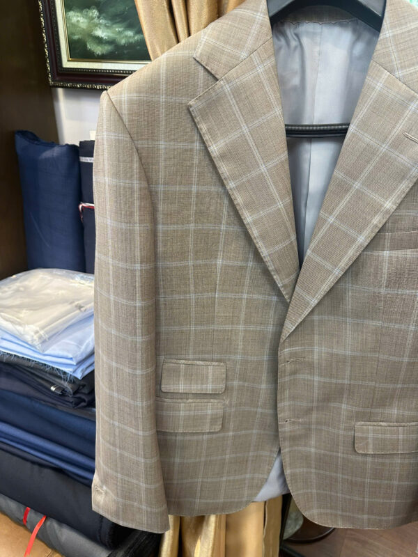 áo jacket kẻ ô- vải wool