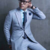 bộ suit ghi sáng - vải wool 60%- giá 9.000.000