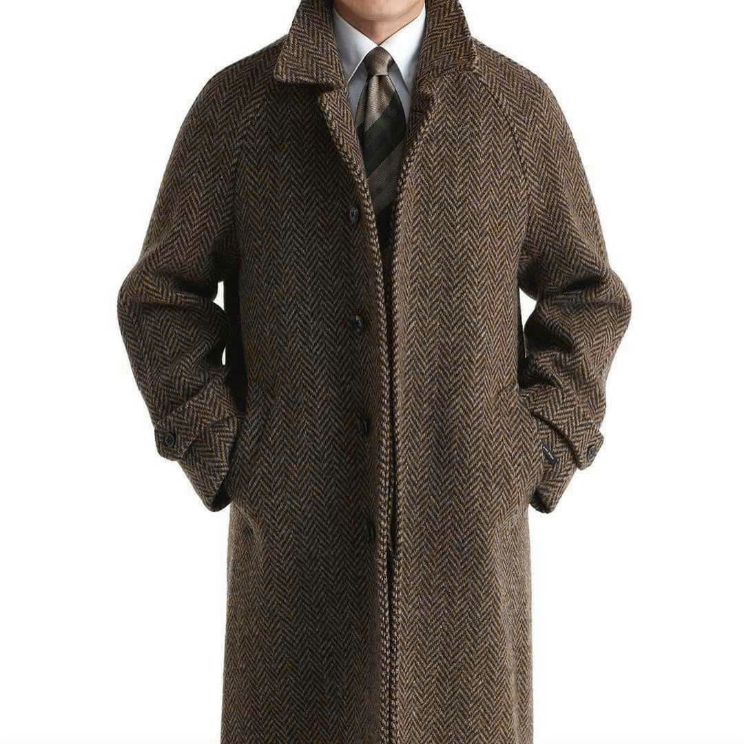 jacket dạ kẻ xương cá- vải dạ wool- giá 8.000.000