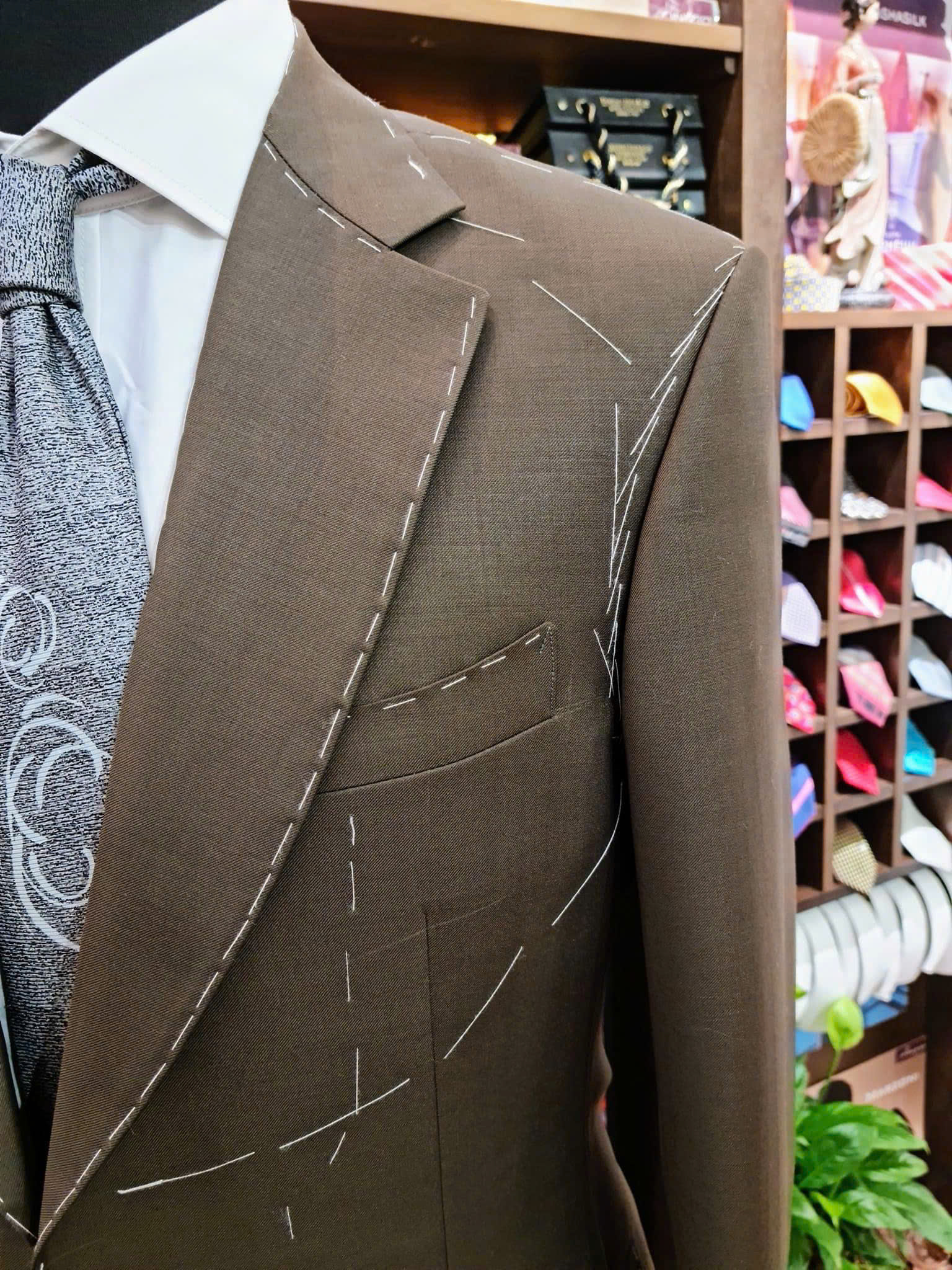 suit nâu - vải wool - giá 6.000.000